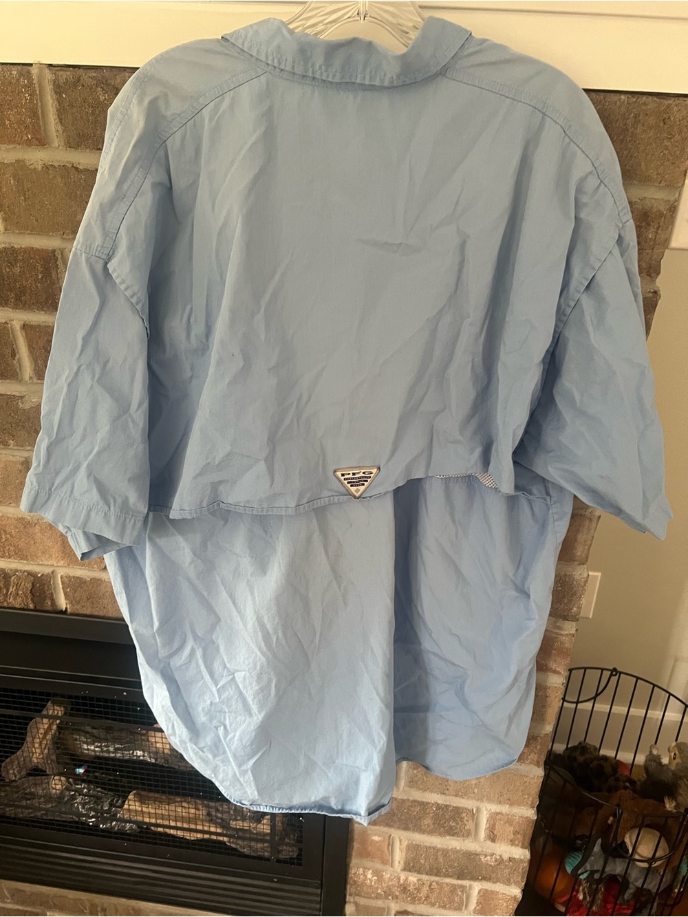 Columbia Light Blue Short Sleeve Fishing Shirt - Picture 2 of 2